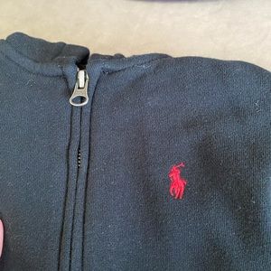 Black polo hoodie jacket